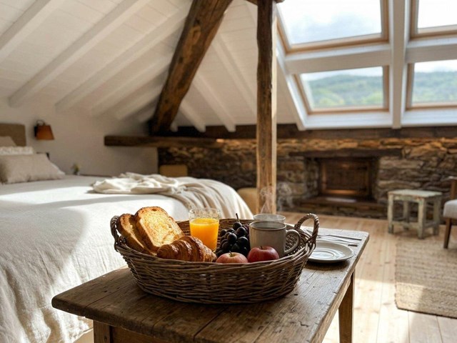 Despierta con desayuno en cesta: alojamiento para parejas en Ourense